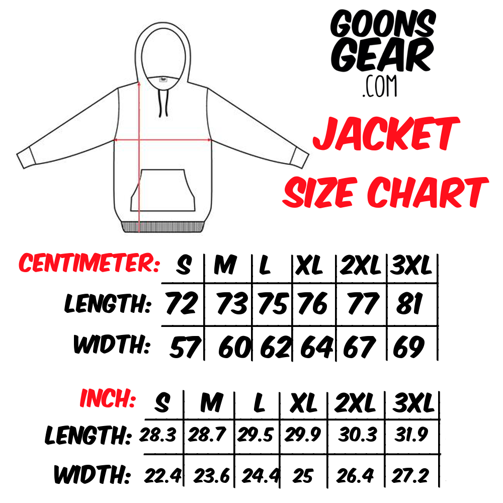 Wind Jacket size chart
