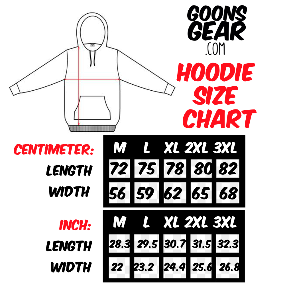 hoodie size chart