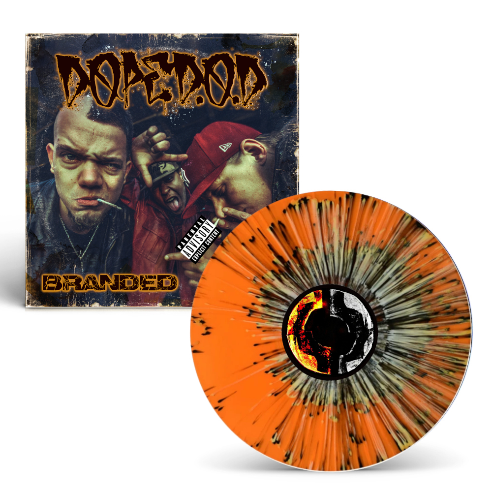 DOPE DOD ORANGE SPLATTER VINYL MOCKUP