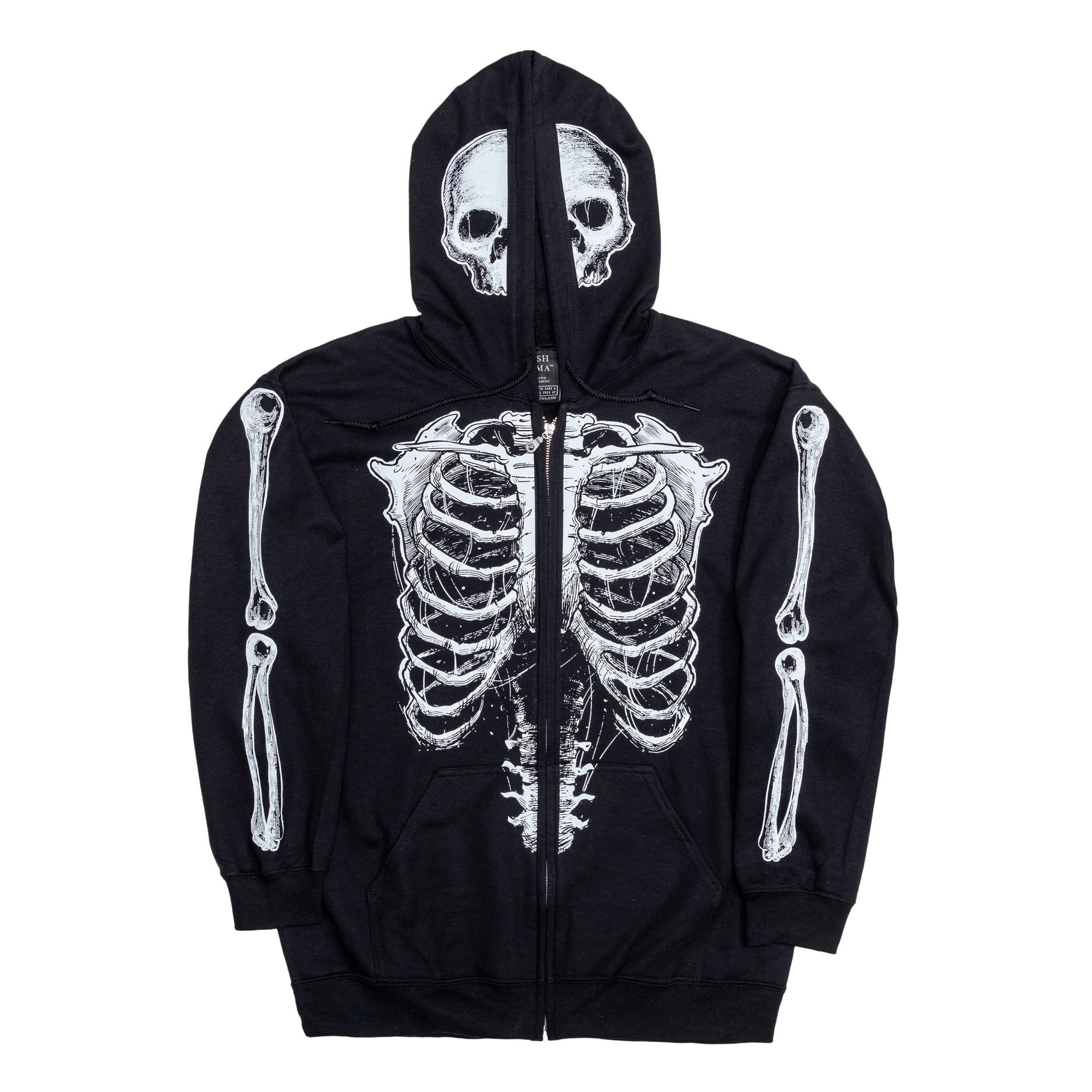 Kush Coma - Skull & Bones Zip Hoodie - Goonsgear.com
