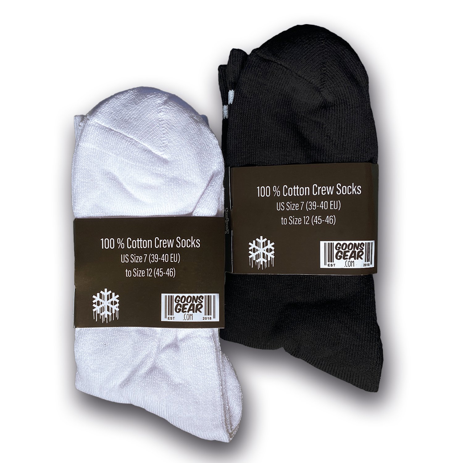 Snowgoons black and white Socks folded Goonsgear backside