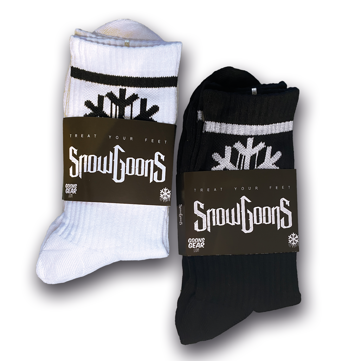 Snowgoons black and white Socks folded Goonsgear