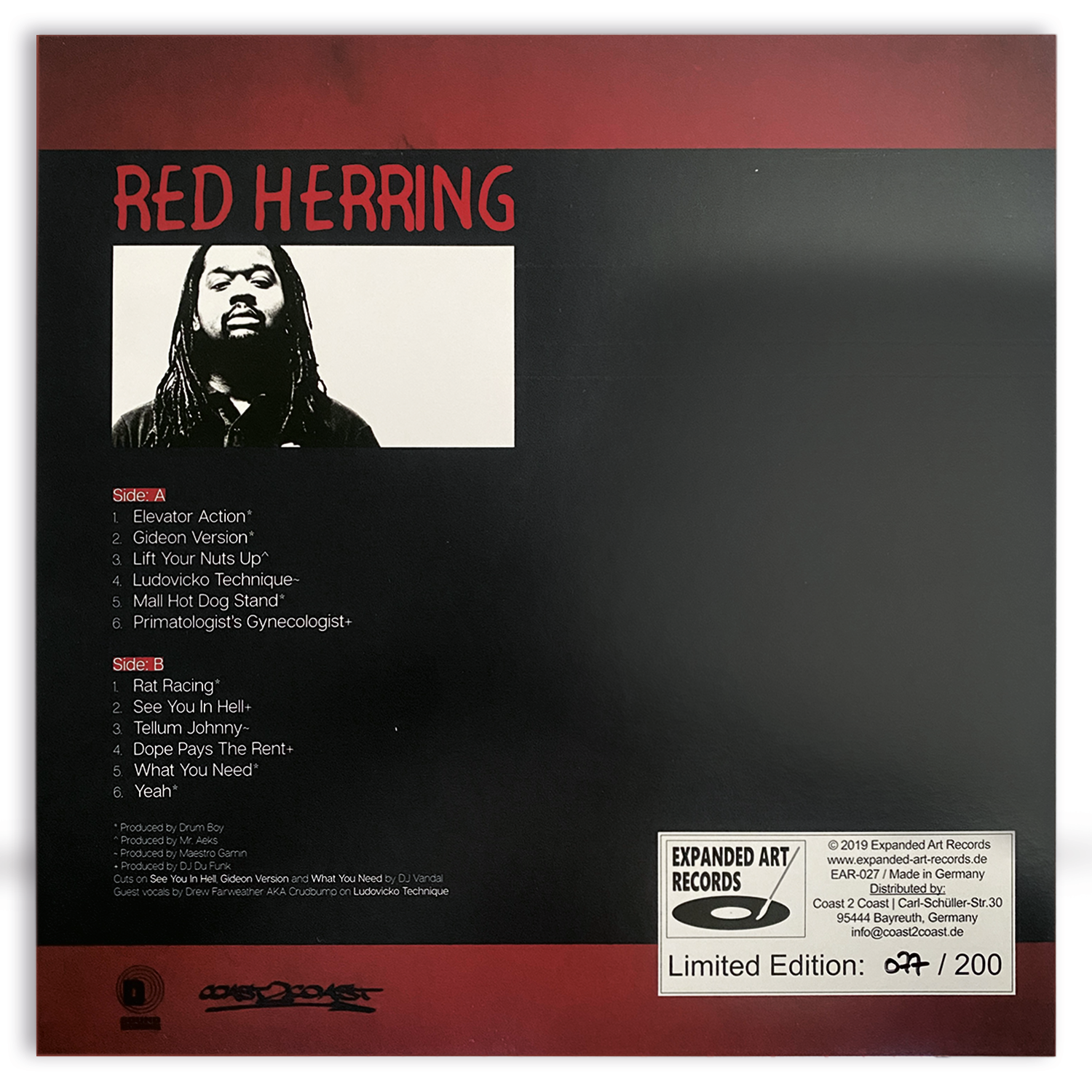 Roughneck Jihad - Red Herring tracklist Vinyl