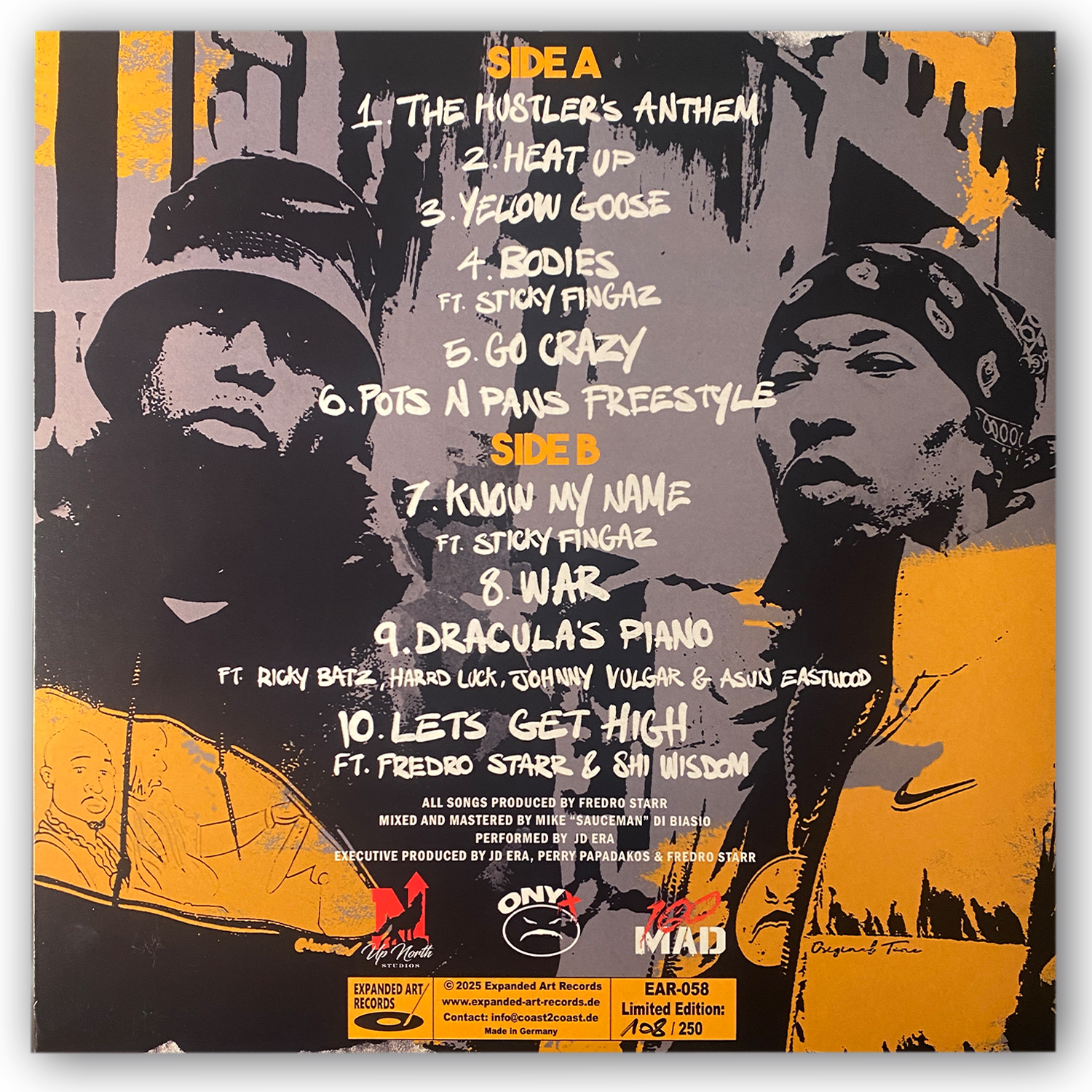 JD ERA_Fredro Starr_ Yellow Goose Vinyl Yellow tracklist Goonsgear