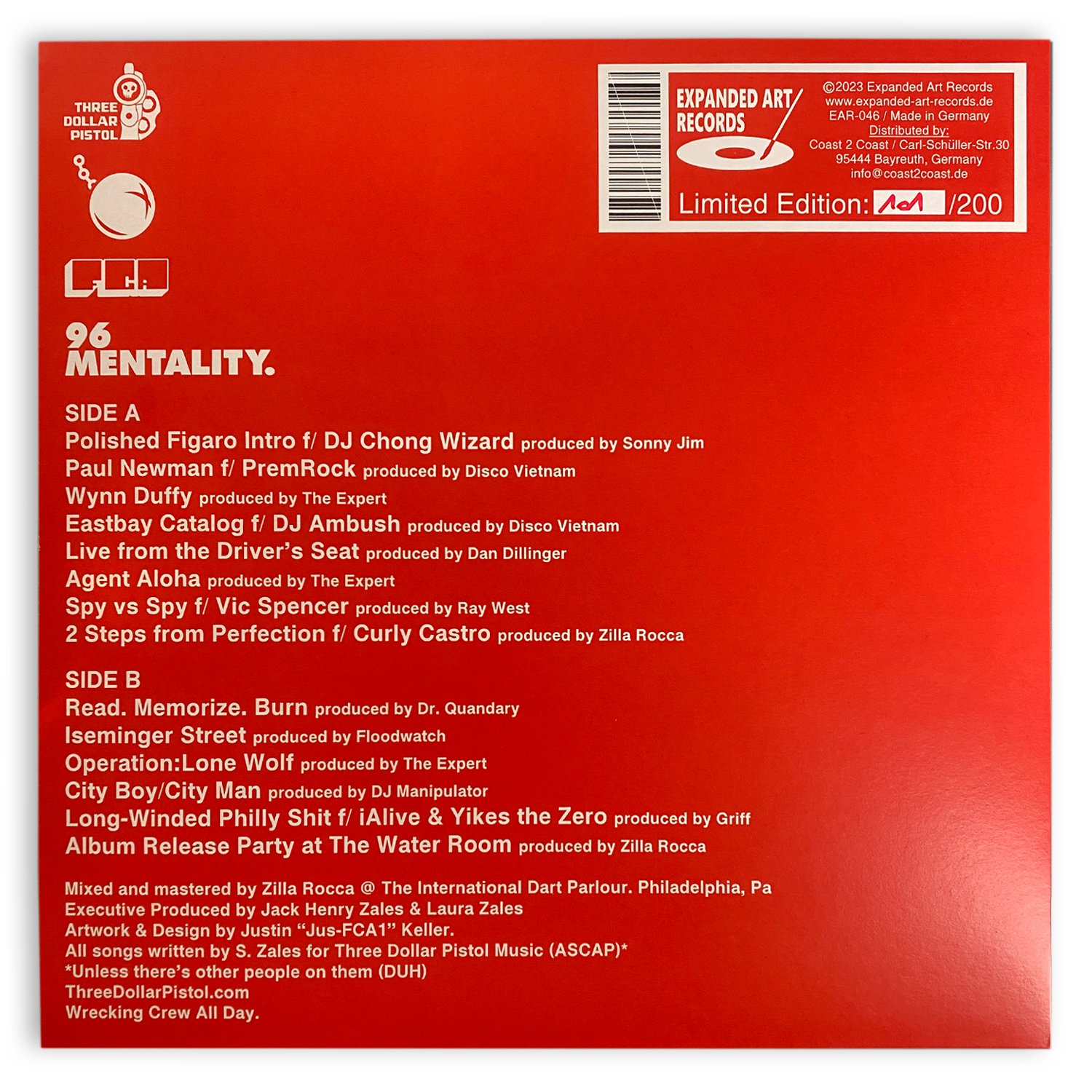 ZILLA ROCCA – 96´Mentality Vinyl Tracklist goonsgear