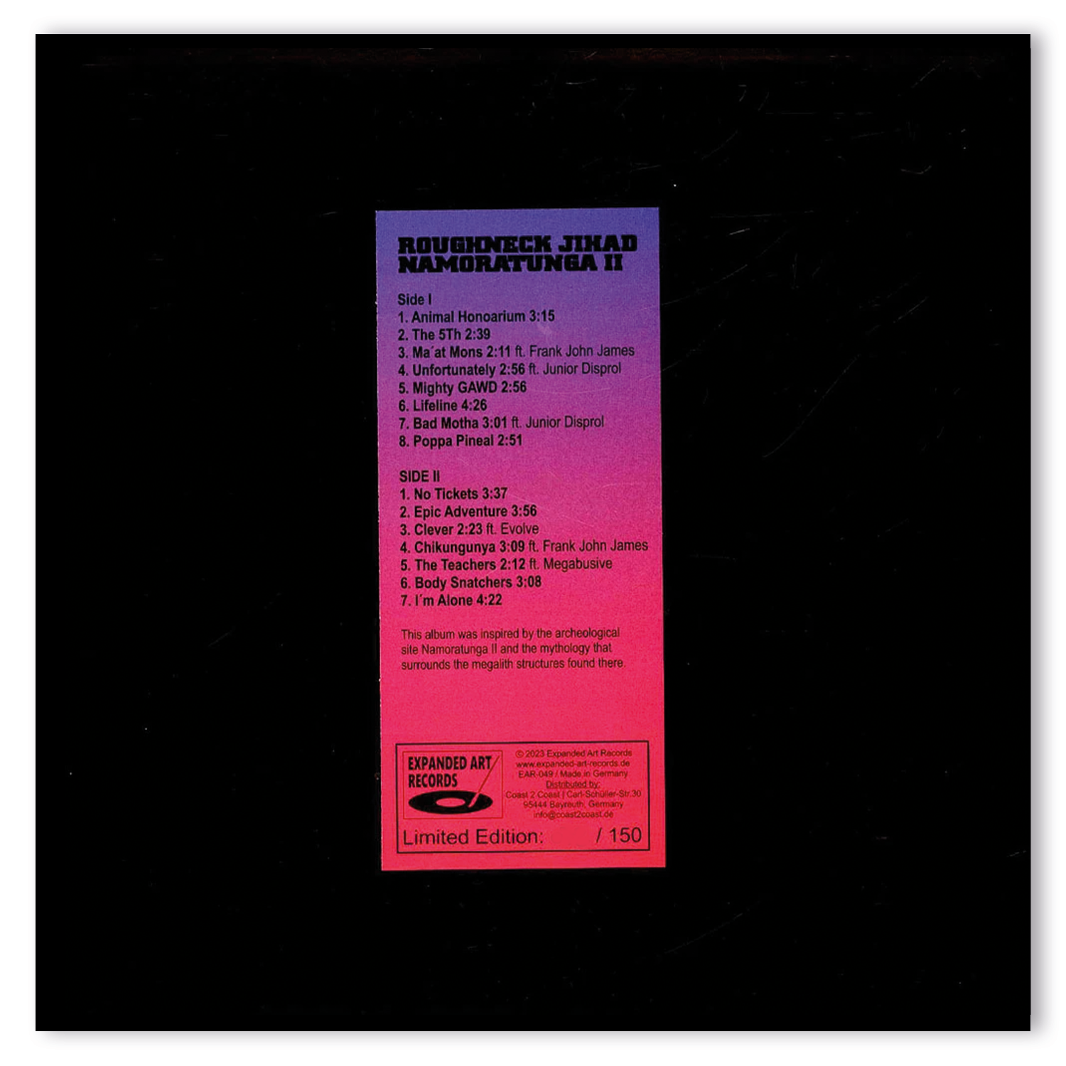 Roughneck Jihad - Namoratunga II Vinyl tracklist goonsgear