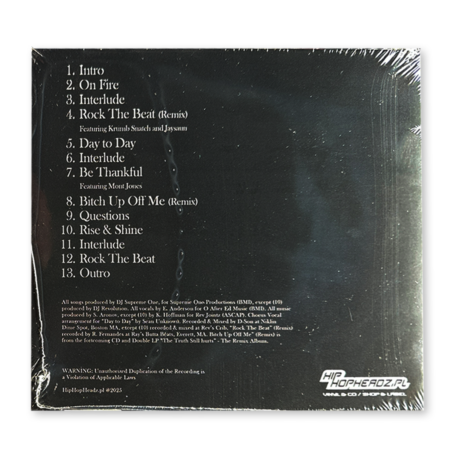 EDO.G - Wishful Thinking CD Tracklist black goonsgear