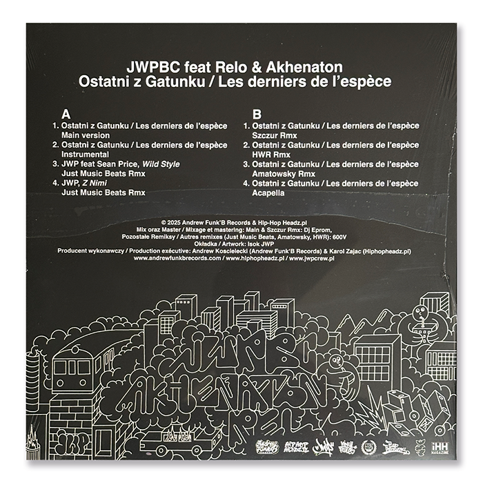 JWP : BC feat. Relo & Akhenaton – Ostatni z Gatunku : Les derniers de l'espèce LP vinyl tracklist goonsgear