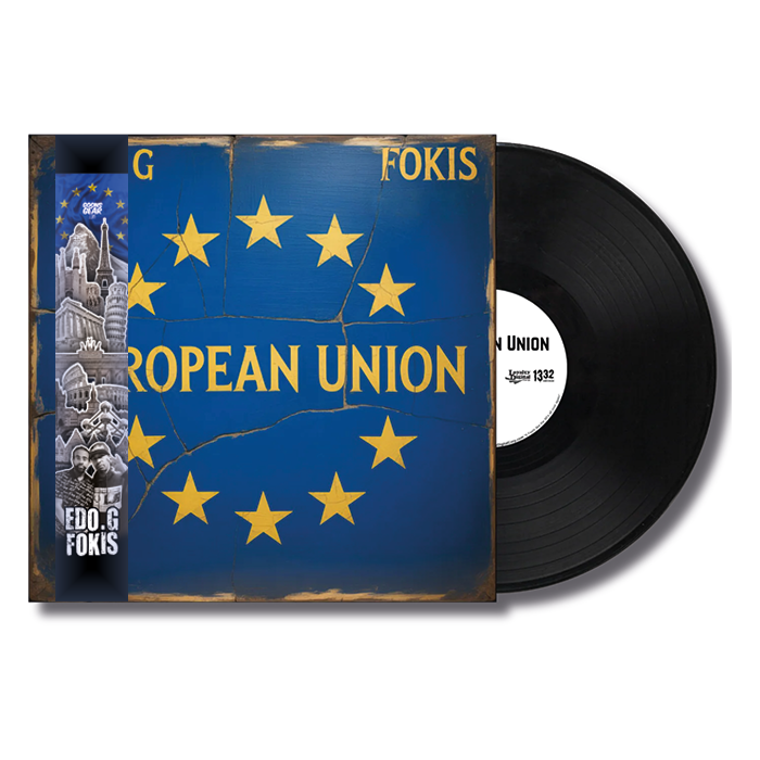 Edo. G x Fokis - European Union black obi Vinyl goonsgear